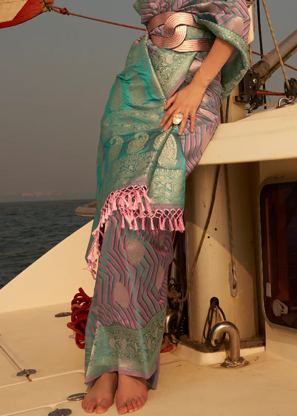 Metalic__Satin_Tissue_Weaving_Silk_Saree