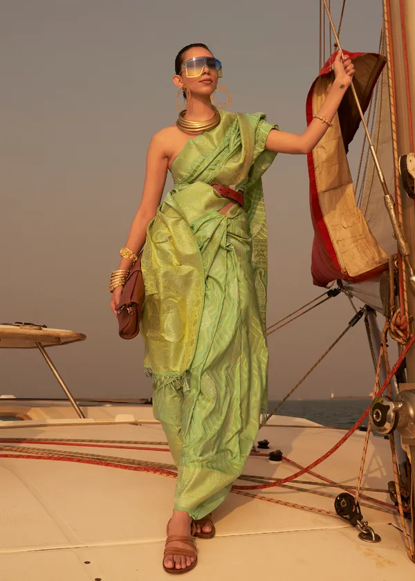 Mint_Green__Satin_Tissue_Weaving_Silk_Saree