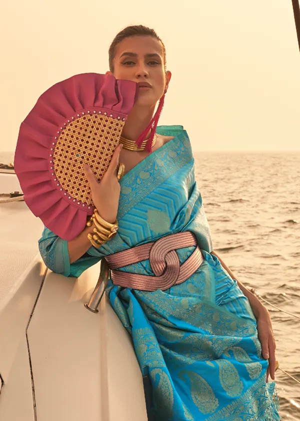 Sky_Blue__Satin_Tissue_Weaving_Silk_Saree