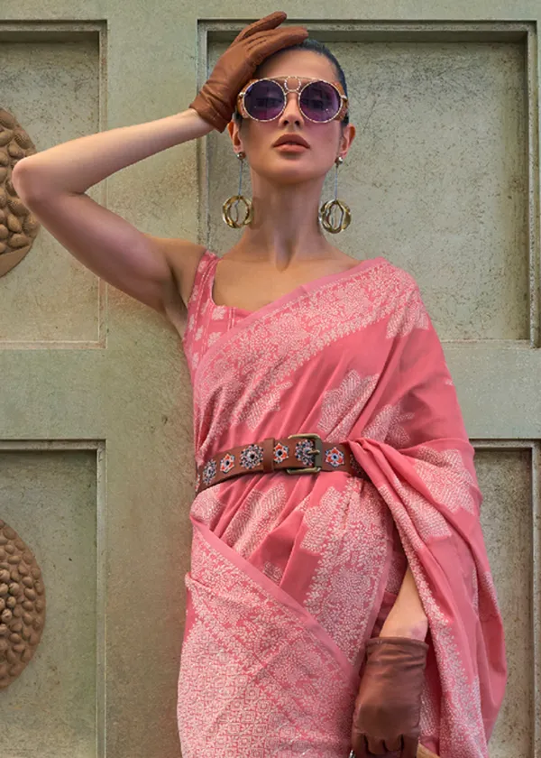Pink_Chikankari_Lukhnowi_Handloom_Saree
