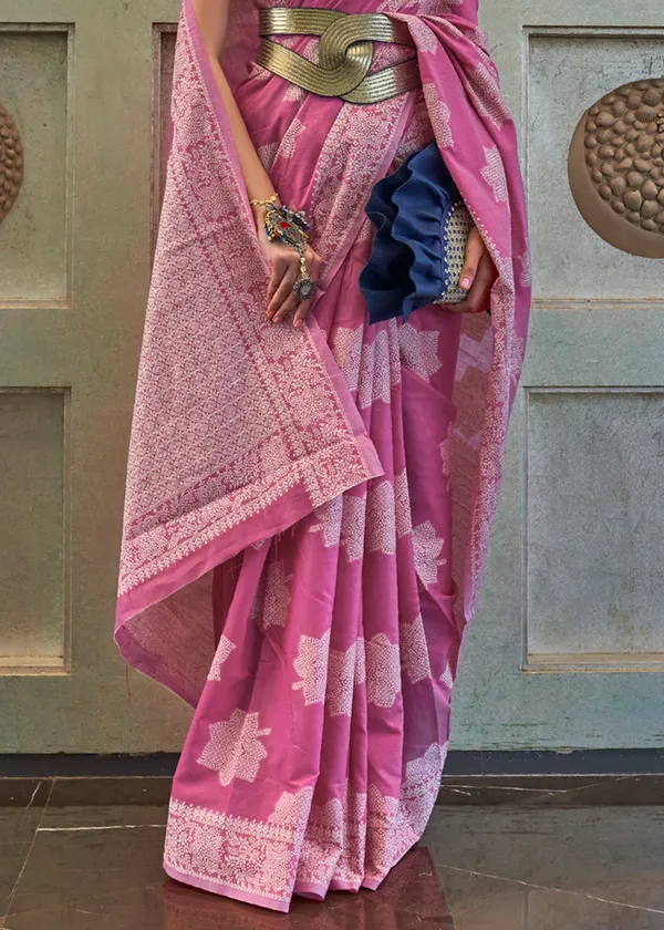 Purple_Chikankari_Lukhnowi_Handloom_Saree