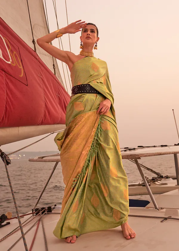 Green__Satin_Pastel_Weaving_Silk_Saree