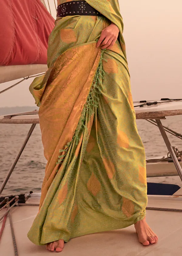 Green__Satin_Pastel_Weaving_Silk_Saree