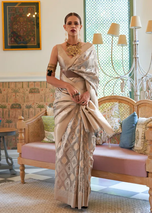 Zari_Grey_Tissue_Handloom_Silk_Saree