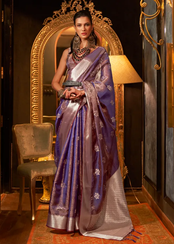 Purple_Organza_Handloom_Weaving_Silk_Saree