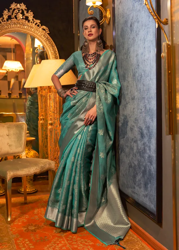 Rama_Organza_Handloom_Weaving_Silk_Saree