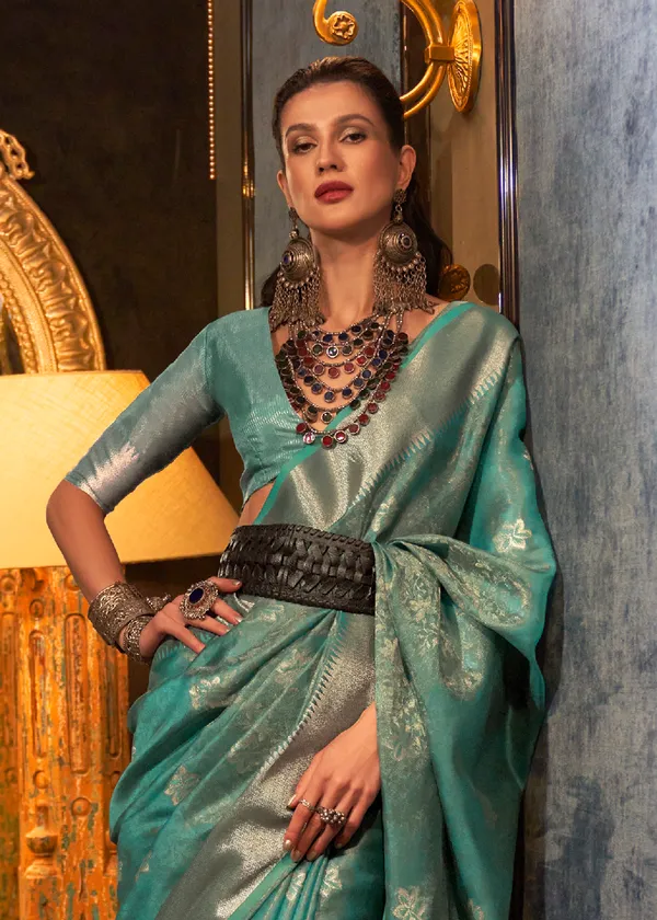 Rama_Organza_Handloom_Weaving_Silk_Saree