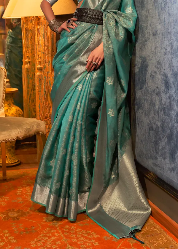 Rama_Organza_Handloom_Weaving_Silk_Saree