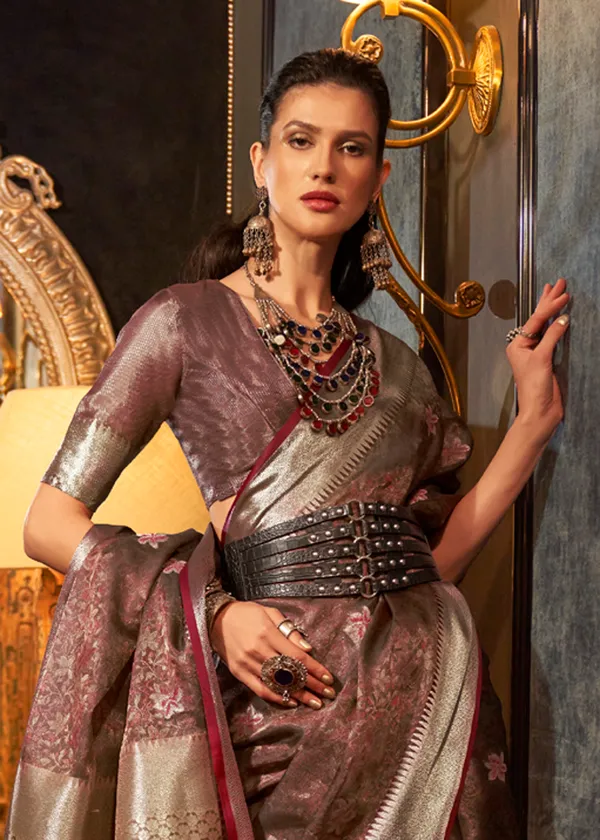 silver_purple__Organza_Handloom_Weaving_Silk_Saree