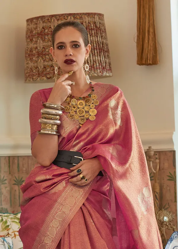Pink_Satin_Tissue_Weaving_Silk_Saree