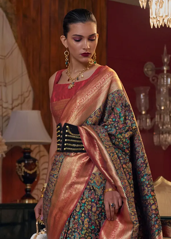 Black_And_Red_Kashmiri__Modal_Handloom_Saree
