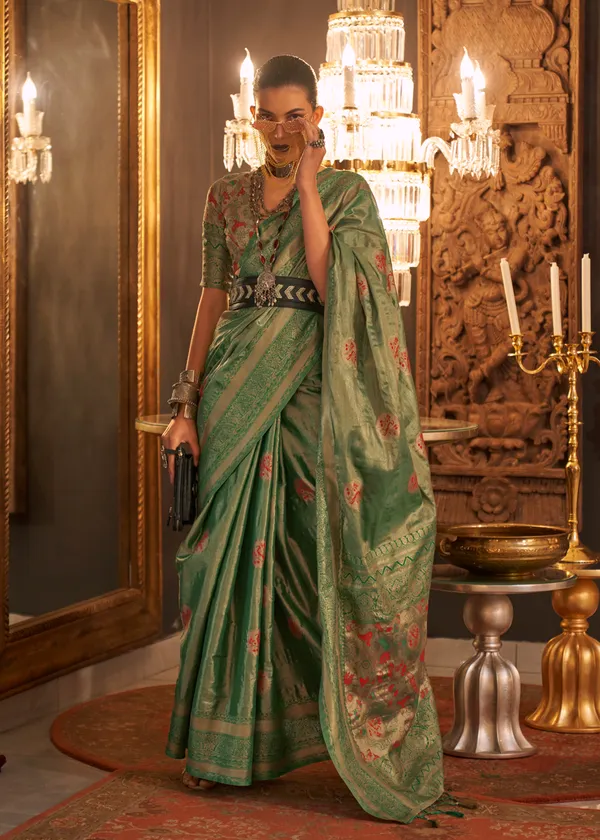 Green_Handloom_Weaving_Silk_Saree