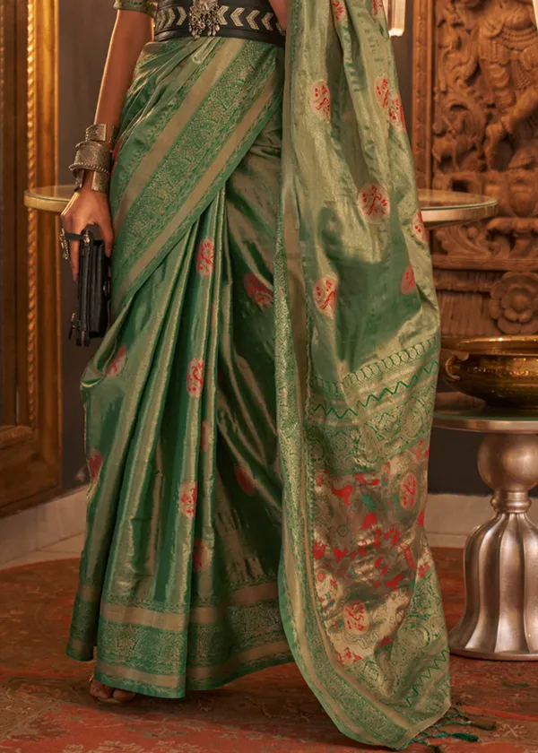 Green_Handloom_Weaving_Silk_Saree