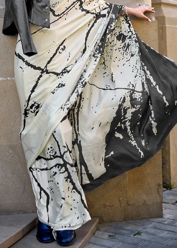 White__Print_Satin_Crepe_Saree