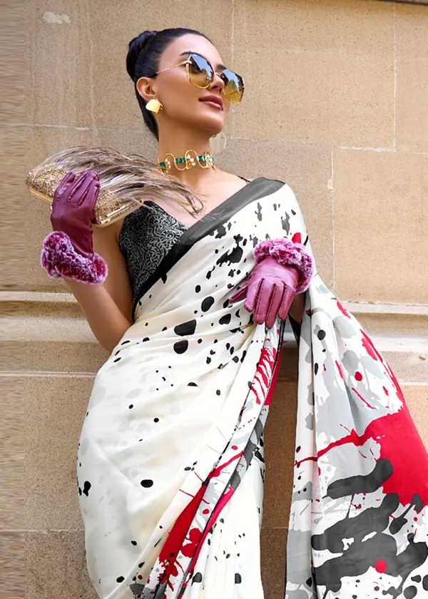 White__Print_Satin_Crepe_Saree