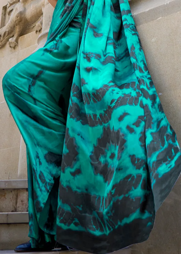 Rama__Print_Satin_Crepe_Saree