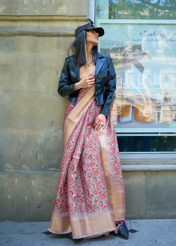 Multicolour_Satin_Handloom_Weaving_Saree