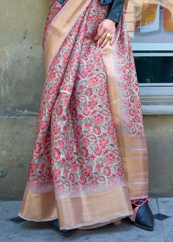 Multicolour_Satin_Handloom_Weaving_Saree