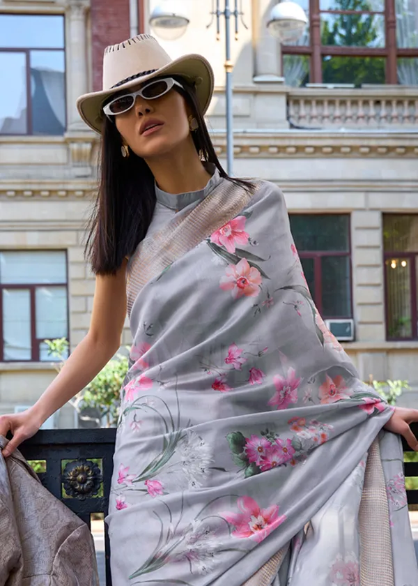 Grey_Satin_Handloom_Weaving_Saree