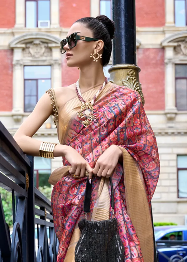 Multicolour_Satin_Handloom_Weaving_Saree