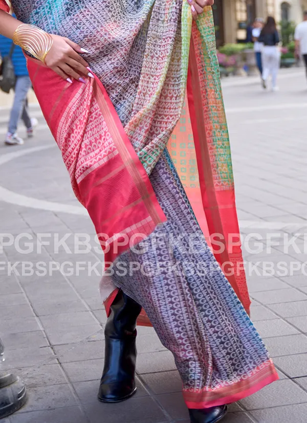 Pink___Poly_Print_Viscose_Handloom_Saree
