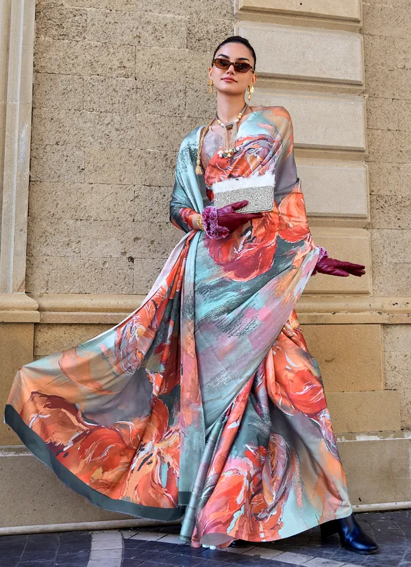 Multicolour_Two_Tone_Handloom_Weaving_Saree