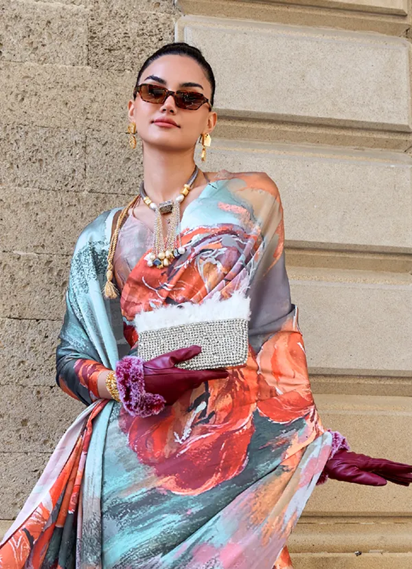 Multicolour_Two_Tone_Handloom_Weaving_Saree