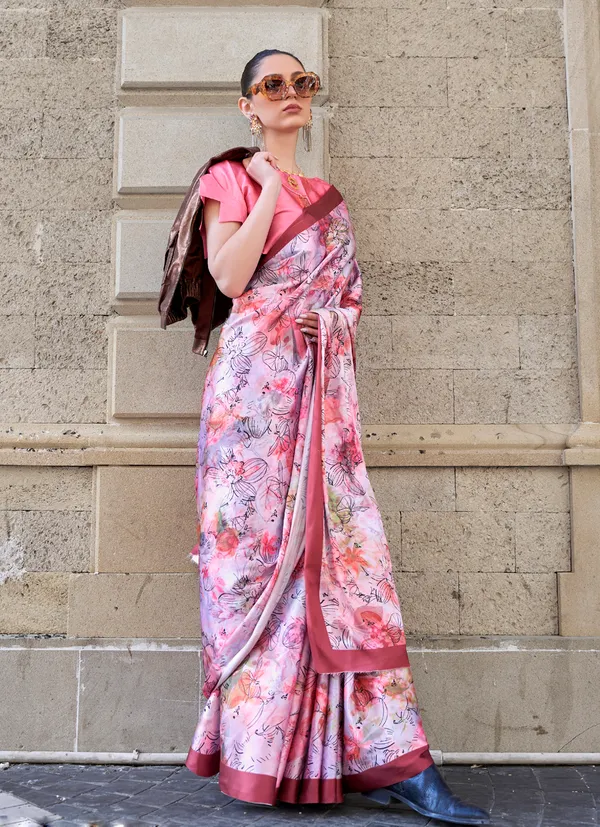 Pink_Two_Tone_Handloom_Weaving_Saree