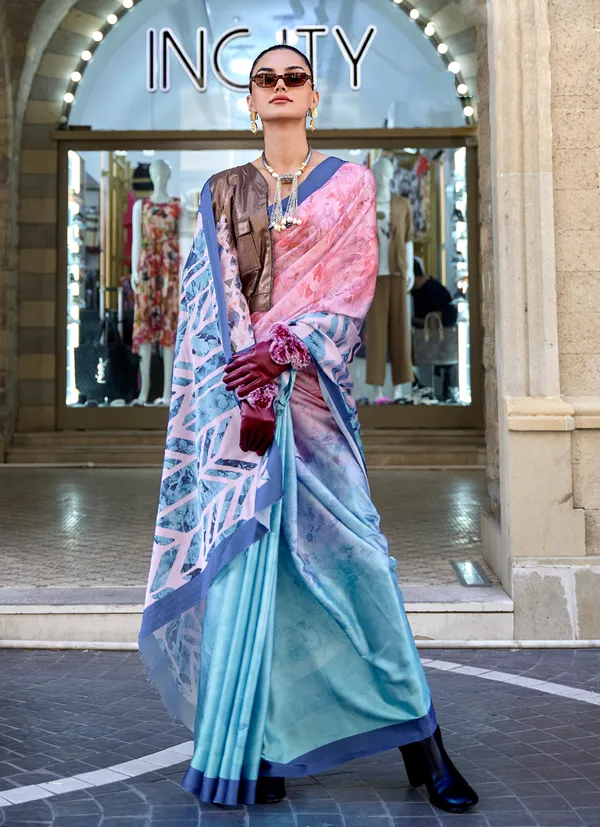 Multicolour_Two_Tone_Handloom_Weaving_Saree