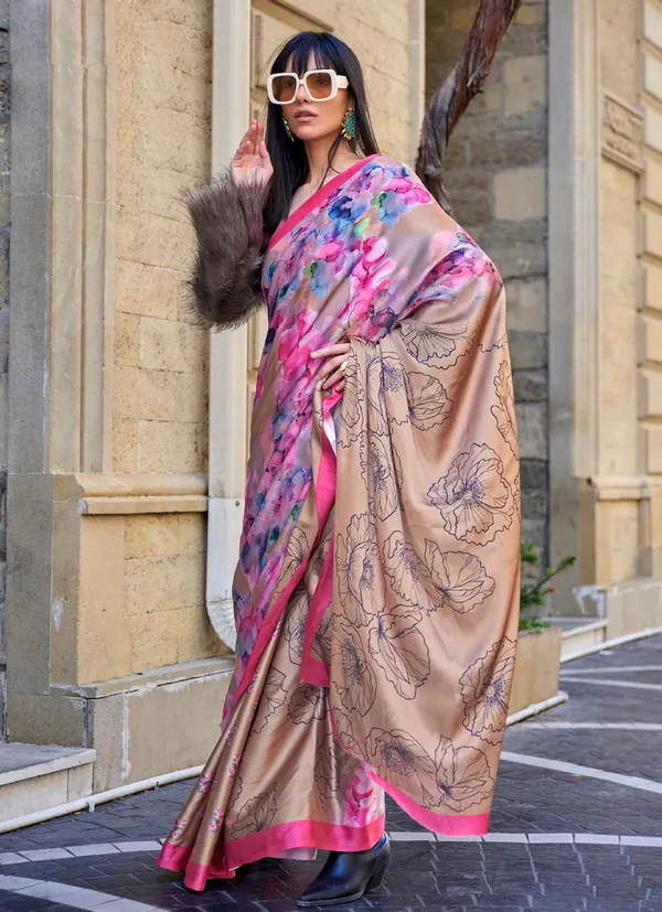 Pink_Two_Tone_Handloom_Weaving_Saree