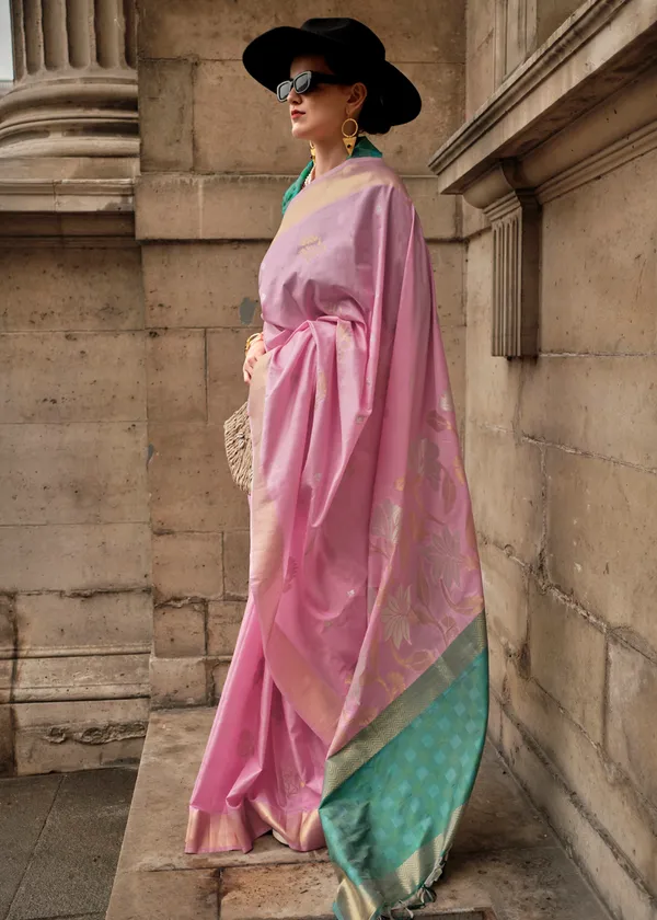 Pink_Soft_Silk_Handloom_Saree