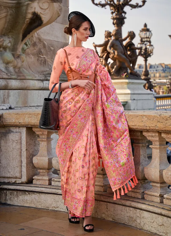 pink_Organza_Handloom_Weaving_Saree
