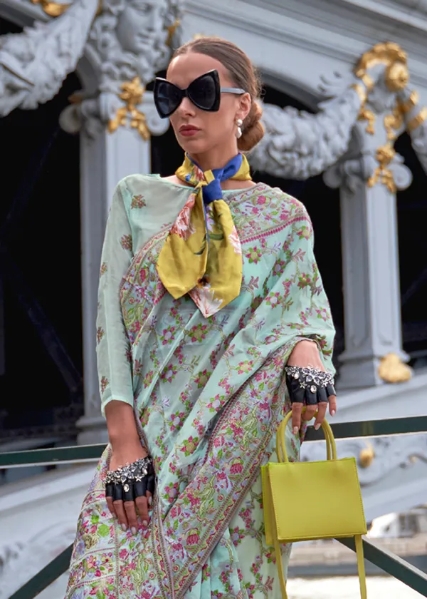 multicolour_Organza_Handloom_Weaving_Saree