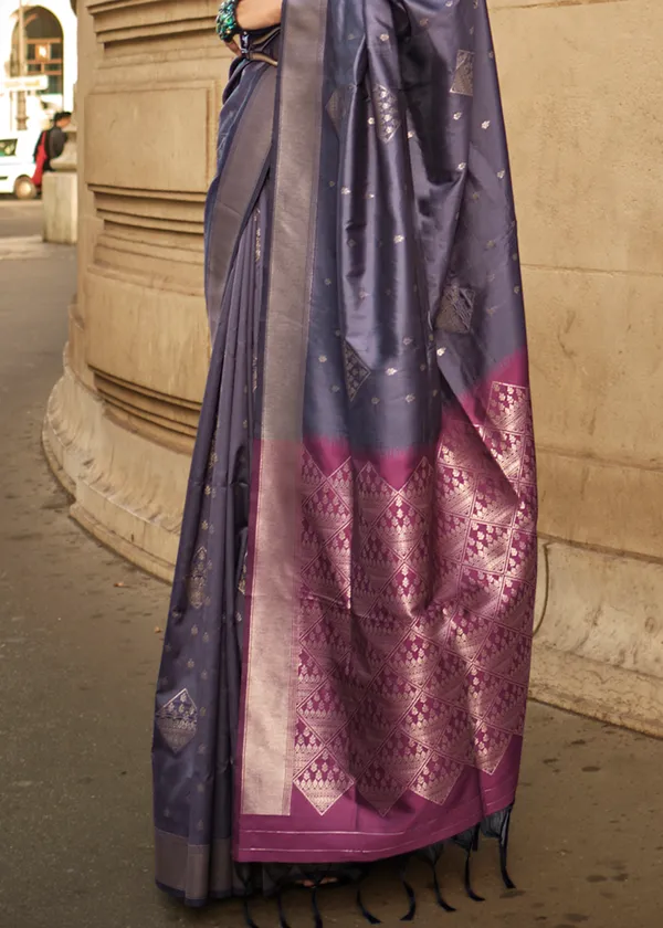 Wine_And_Grey__Handloom_Soft_Silk_Saree