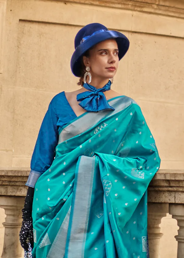Sky_Blue__Handloom_Soft_Silk_Saree