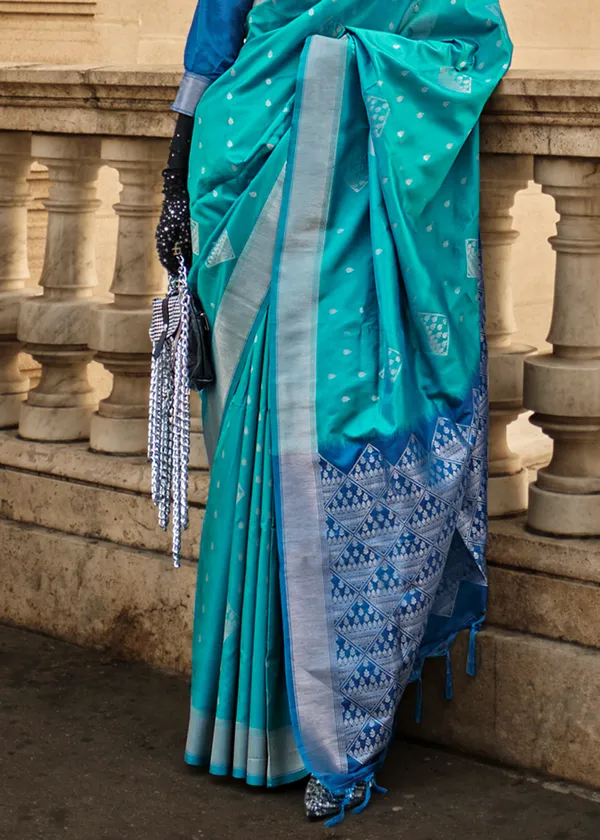 Sky_Blue__Handloom_Soft_Silk_Saree