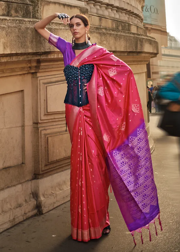 Pink_Handloom_Soft_Silk_Saree