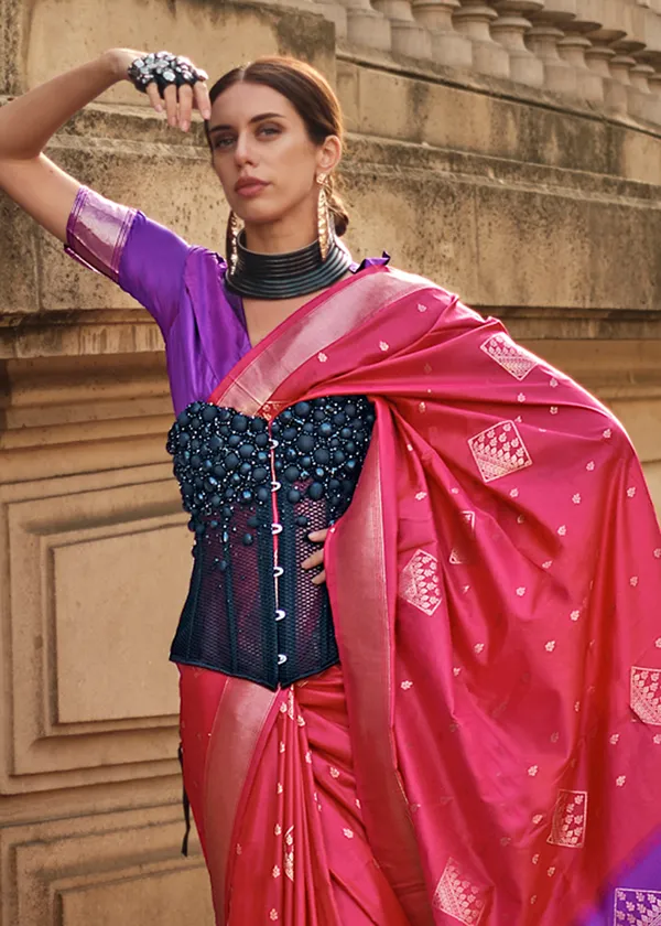 Pink_Handloom_Soft_Silk_Saree