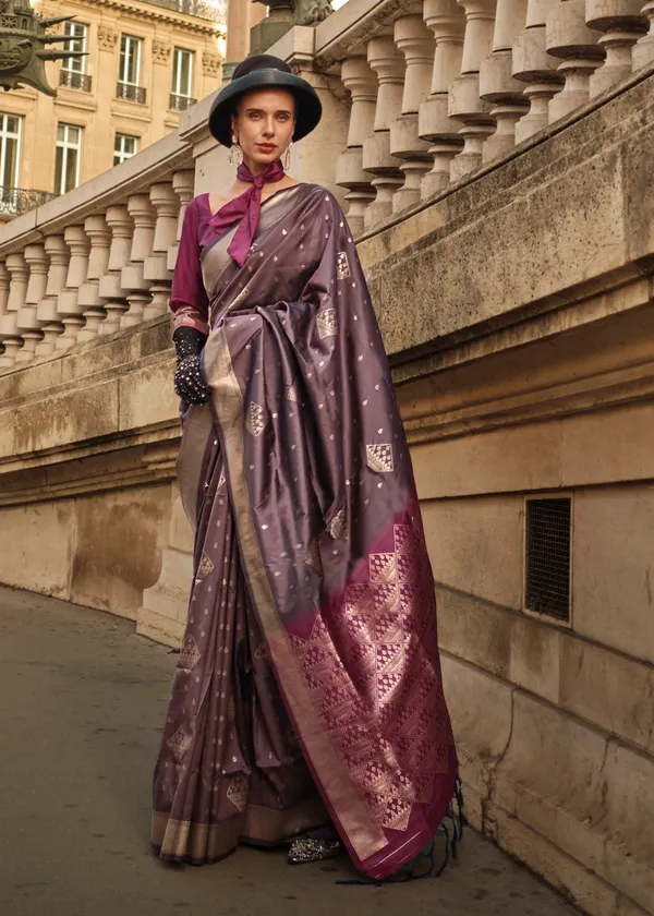 Wine_And_Grey__Handloom_Soft_Silk_Saree