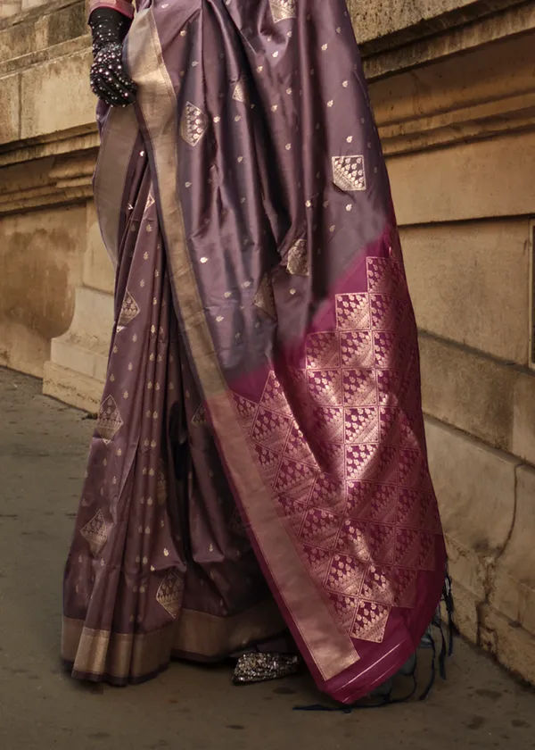 Wine_And_Grey__Handloom_Soft_Silk_Saree