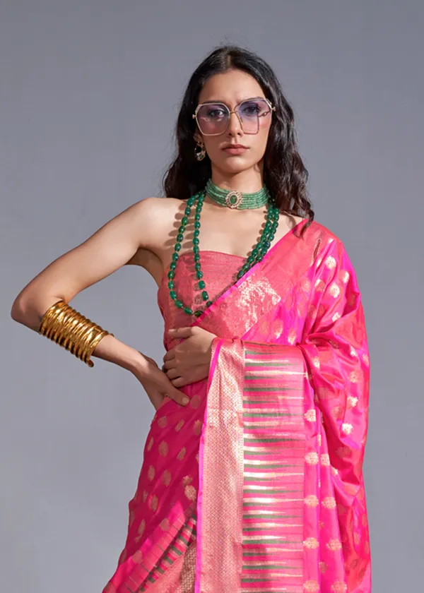 pink_Handloom_Weaving_Silk_Saree