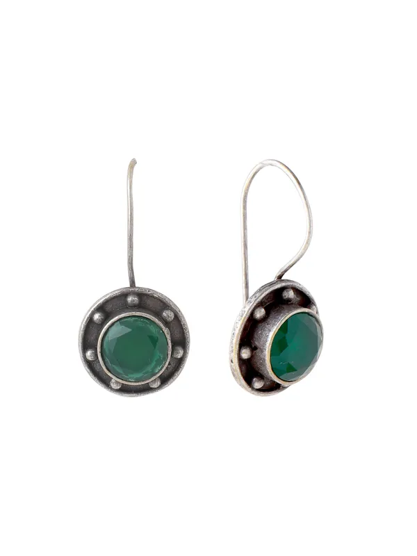 Falak_Round_Green_Studs_for_Women
