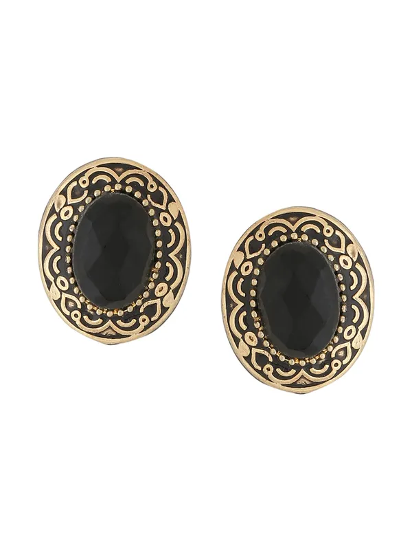 Black_Oval_Studs_for_Women