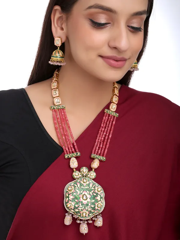 Meena_Red_Long_Jewellery_Set
