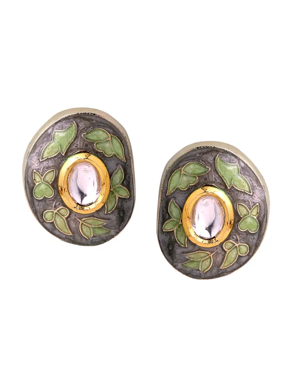 Meena_Oval_Grey_Studs_for_Women