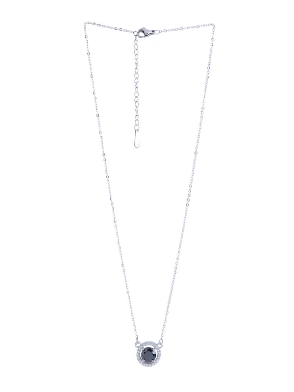 Black_Single_stone_necklace