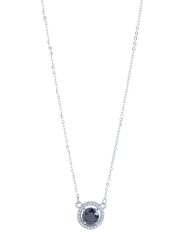 Black_Single_stone_necklace