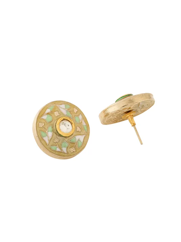 Meena_Yellow_Round_Studs_for_Women