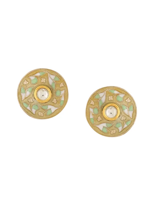 Meena_Yellow_Round_Studs_for_Women