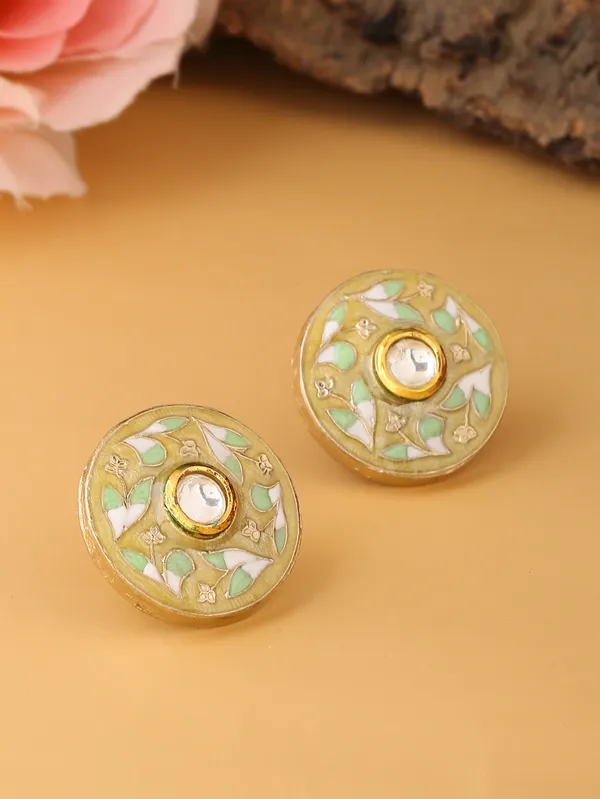 Meena_Yellow_Round_Studs_for_Women